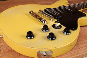 GIBSON LES PAUL SPECIAL Double Cutaway Cut TV Yellow Faded Worn Relic P90 3683