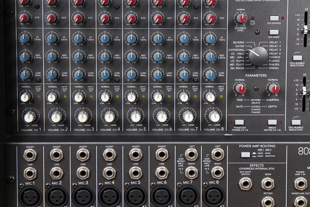 MACKIE 808M 1200W Powered PA Mixer Board Very Clean! 808 M 1572