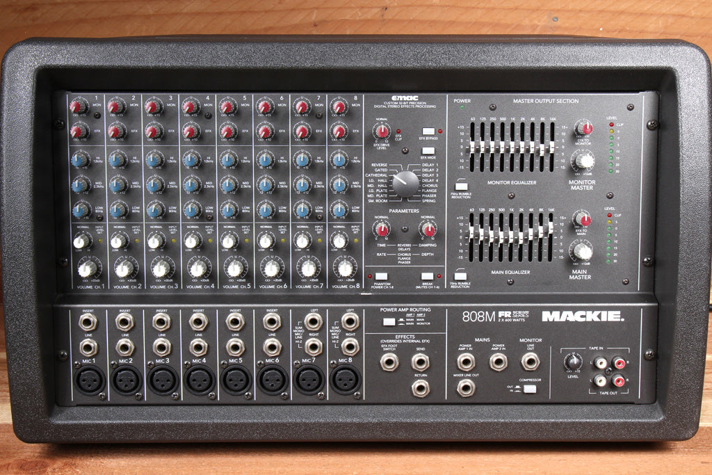 MACKIE 808M 1200W Powered PA Mixer Board Very Clean! 808 M 1572