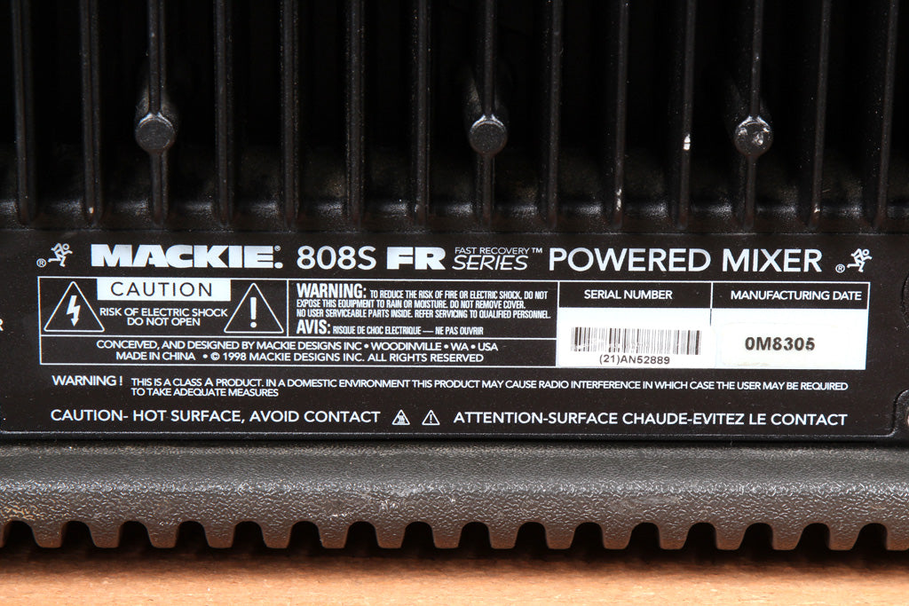 MACKIE 808S STEREO 1200W Powered PA Mixer Board -- Nice! 808 S 2889