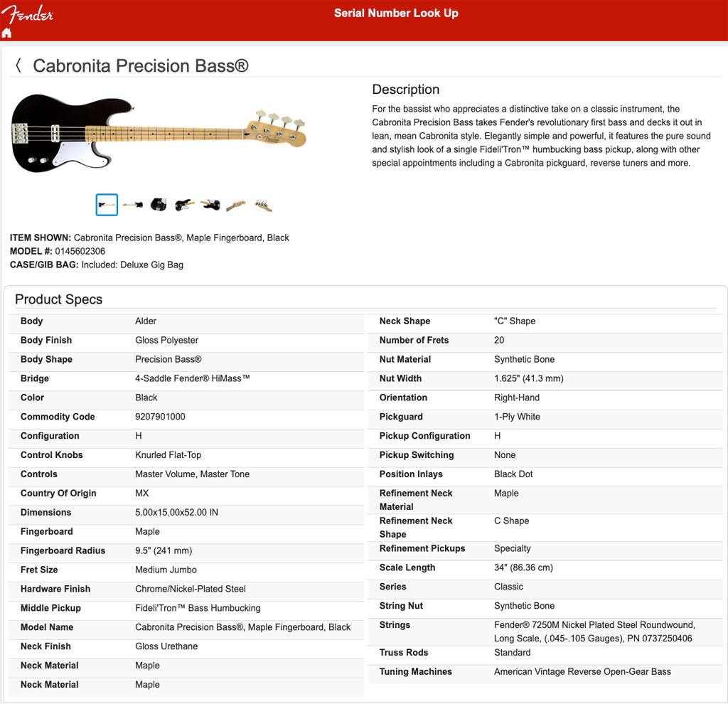 Fender 2013 Cabronita Precision P-Bass Black Maple 50s Neck Nice! 39922