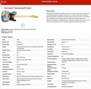 Fender 2013 Standard Telecaster Swirl Blue Marble Bowling Ball Tele Clean 88796